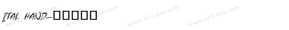 Ital hand字体转换